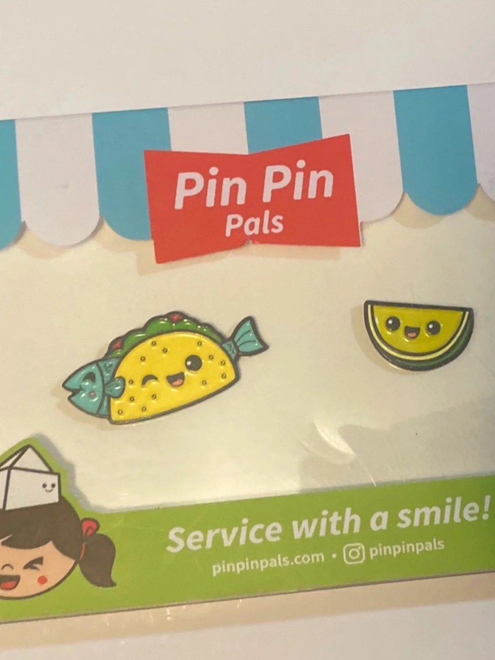 Cute Fish Taco & Lemon Enamel Pin‎ Set - Yellow Kids Bag Pins
